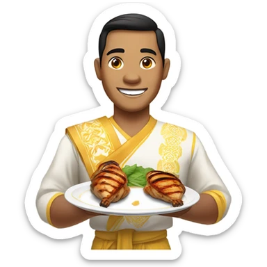 Cambodian chicken guy sticker