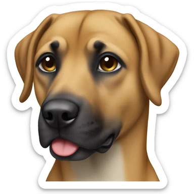 Black mouth cur sticker