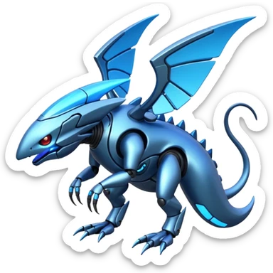 Modern Cyber Lombax-Fakémon-creature, full body sticker