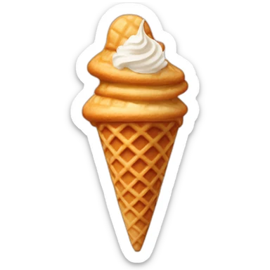 Waffle cone icecream sticker