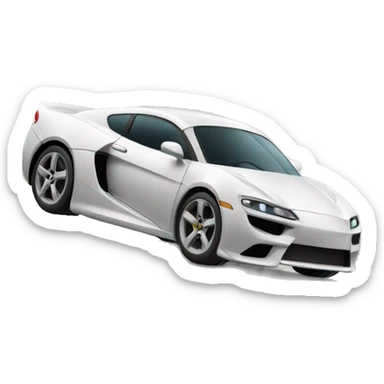 sports car going fast sticker