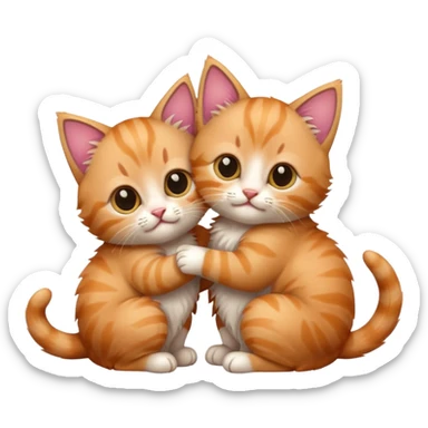 Kittens cuddling  sticker