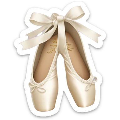 Ballet ivory pointe shoes  sticker