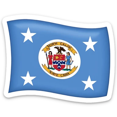 North Carolina state flag sticker