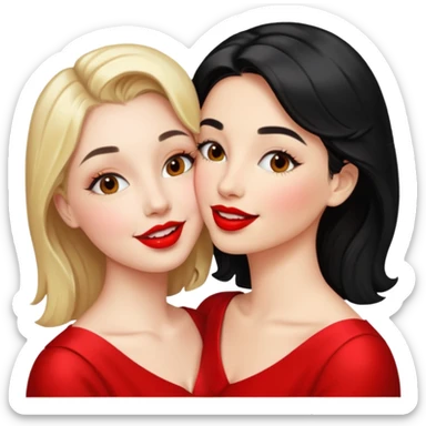 Lesbians kissing sticker