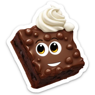 Hot Brownie with whipcream sticker