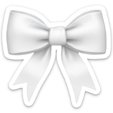 white bow sticker