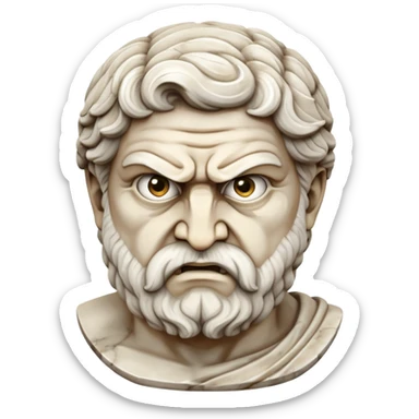 Create a greek statue point at the front with angry fave sticker