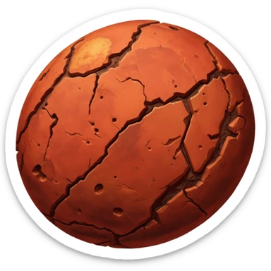 planet mars in space sticker