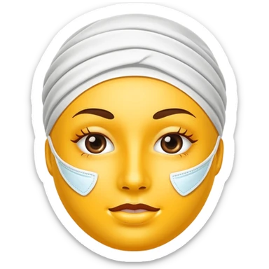 face mask cream sticker