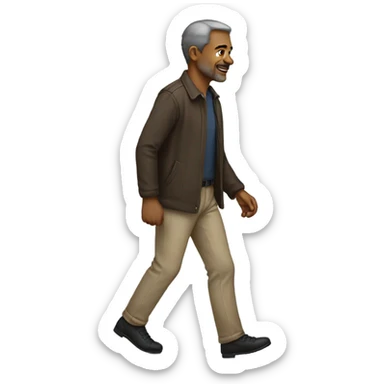 Man walking towards right  sticker