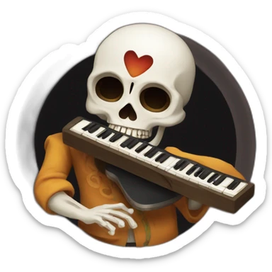 Muerte escuchando musica sticker