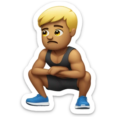 Working out but sad  sticker