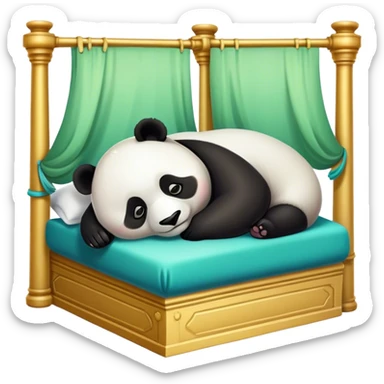 Panda naps in palazzo sticker