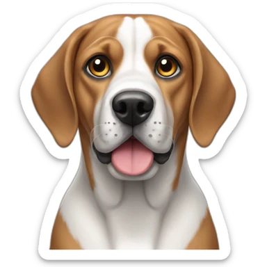 Beagle Dog with Grey Mastiff, Grey Eyes sticker