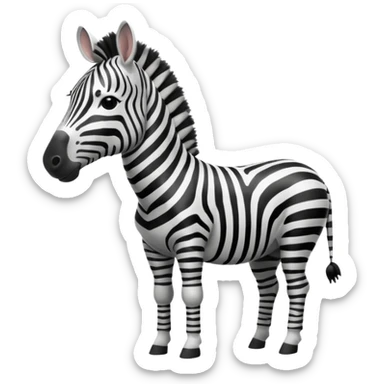 A zebra listening to music sticker