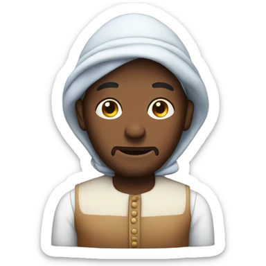 Man in bonnet bedtime sticker