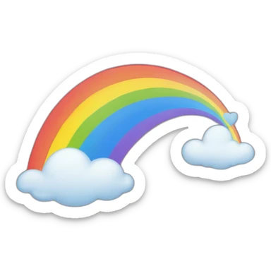 Cœur en arc-en-ciel sticker