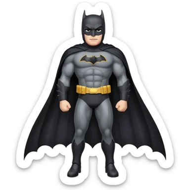 caucasian batman full body sticker