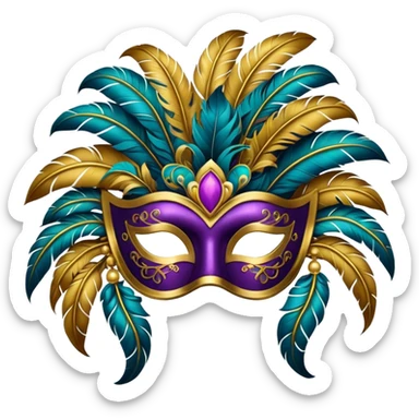Venetian Carnival Mask sticker