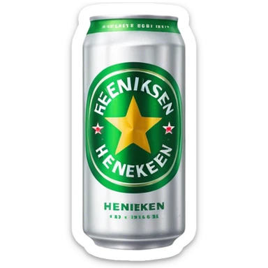 Cinematic Realistic Heineken Pop Culture Emoji, showcasing an iconic beer moment rendered with crisp textures and vibrant, energetic lighting. sticker