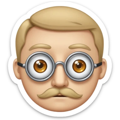 Twitch emoji showing a face with a monocle and a thoughtful expression, representing a thoughtful or analytical mood sticker