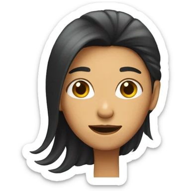 Hair fliping woman sticker