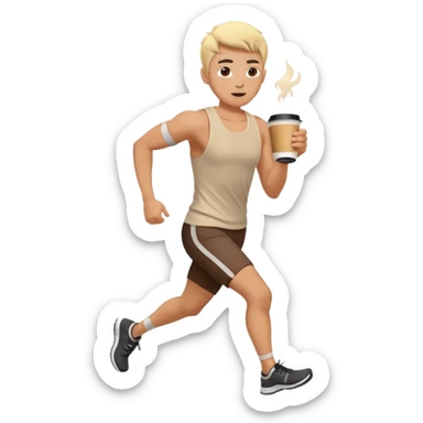 Morning Coffee Runner sticker