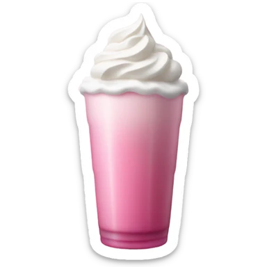 Pink drink with whipped cream sticker