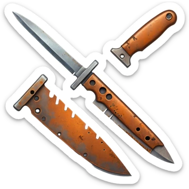 rusted knife  sticker
