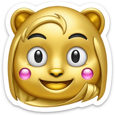 Coração na cor dourada sticker