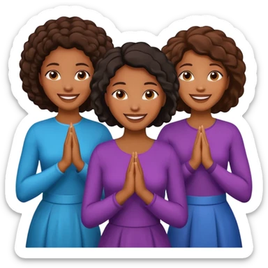 Beautiful Christian black women praising God sticker