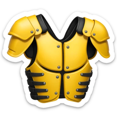 yellow predator bone shoulder pads sticker