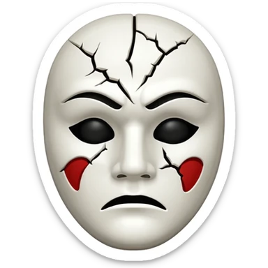 Theatre mask tragedy sticker