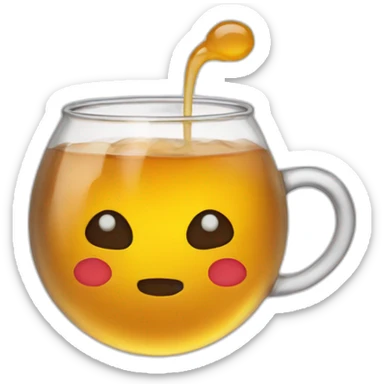Chat bubble spilling tea sticker