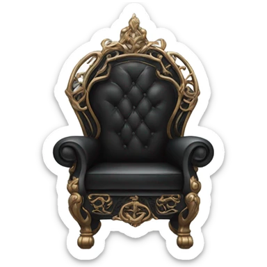 Black throne sticker