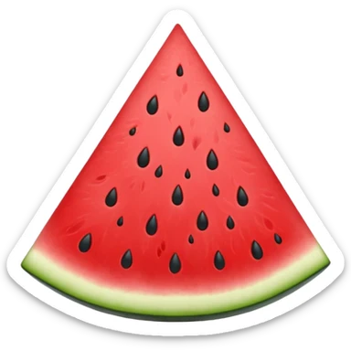 Cartoon Watermelon triangle one slice small seet sticker