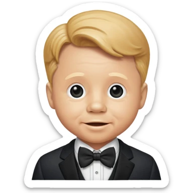 Mickey Rooney with suit with bow tie sticker