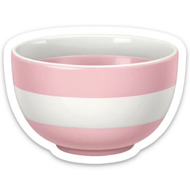 pastel pink and white bowl sticker