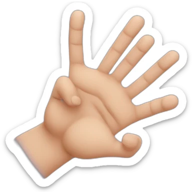 Hand with inch on each finger sticker