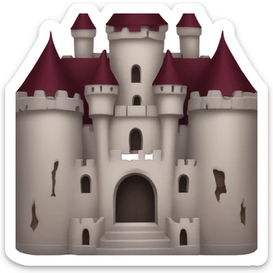 burgundy red vampire castle sticker