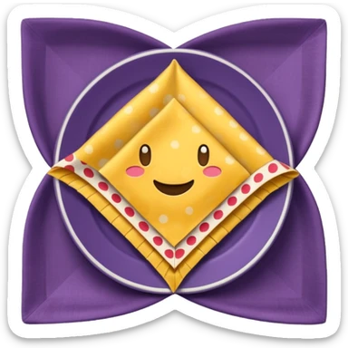 flapped patterned napkin sticker