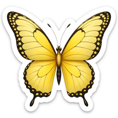 yellow butterfly sticker