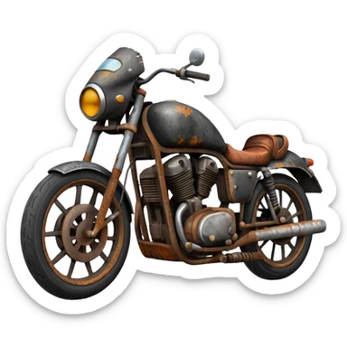 Damaged motorbike  sticker