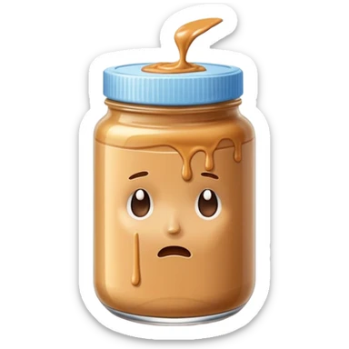 Peanut butter jar crying an ocean sticker