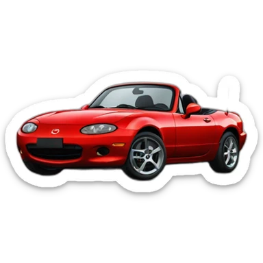 Mazda Miata MX5 90's red sticker
