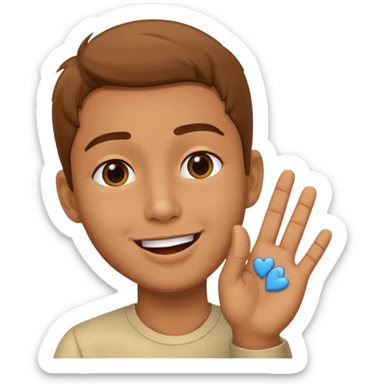 i want dudu to send a kiss with his left hand sticker