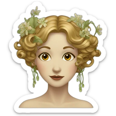 art nouveau sticker