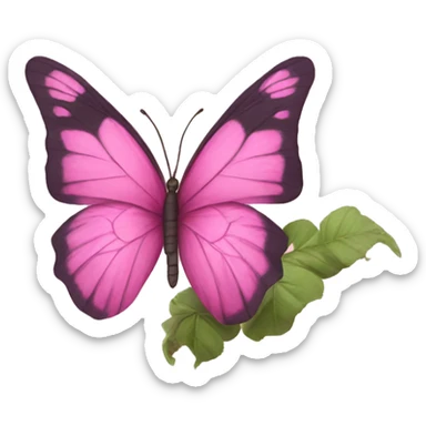 Mariposa rosa sticker