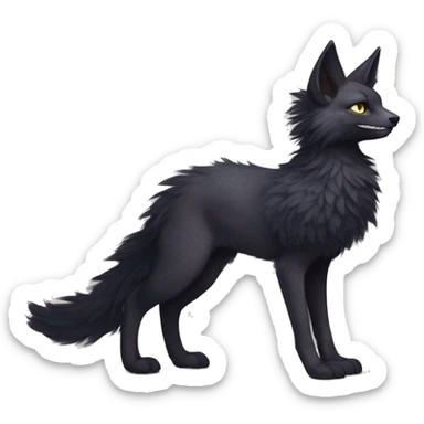  Cute Edgy Realistic Rare Fantasy Fluffy Slim Vernid-Trico-Melprin-species by LiLaiRa, by Falvie, full body sticker